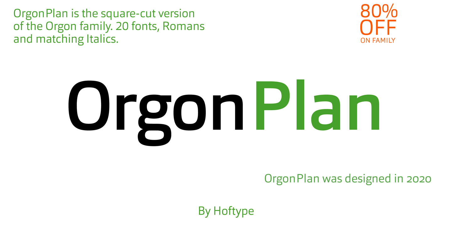 Example font Orgon Plan #13